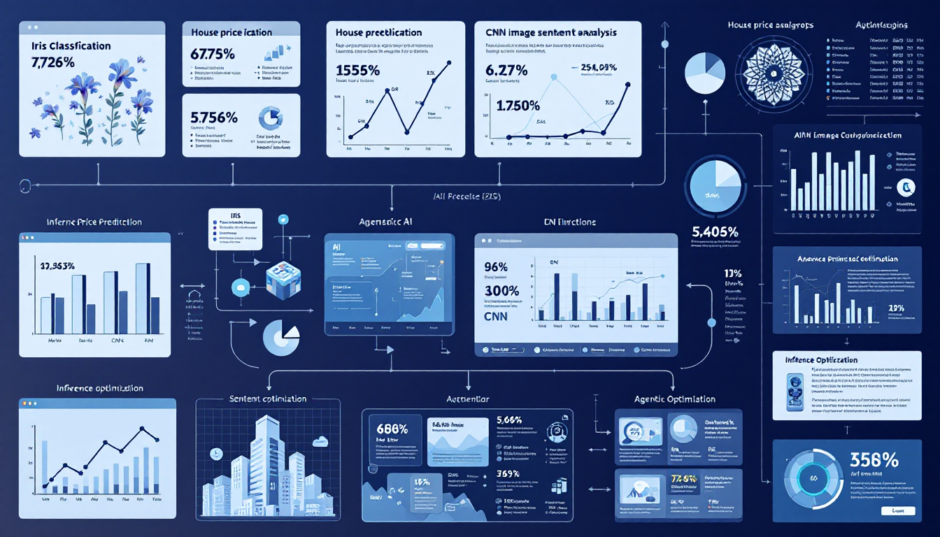 2026년 최신 파이썬 AI 프로젝트 예제들의 주요 내용과 흐름을 보여주는 인포그래픽