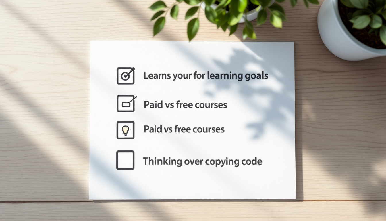 파이썬 강의 선택의 3가지 황금률을 보여주는 체크리스트 이미지